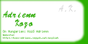 adrienn kozo business card