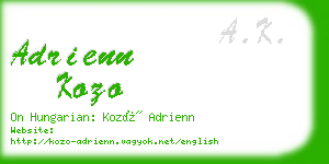 adrienn kozo business card